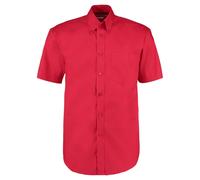 Kustom Kit KK109 Men's Short Sleeve Corporate Oxford Shirt Red - 19"
