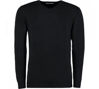 Kustom Kit KK352 Men's Arundel Long Sleeve V-Neck Sweater Black - XS