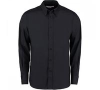 Kustom Kit KK386 Men's City Long Sleeve Business Shirt Black - Si 19.5"