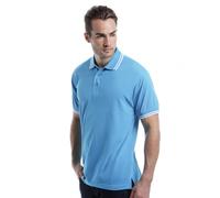 Kustom Kit KK409 Men's Tipped Pique Polo Black/Red - Size: 2XL Co 2XL