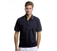 Kustom Kit St.Mellion Pique Polo Colour=Black/Bright Red Size=L