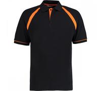 Kustom Kit KK615 Oak Hill Polo Shirt Black/Orange - Size: L Colour: Bl L