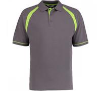 Kustom Kit KK615 Oak Hill Polo Shirt Charcoal/ Lime - Size: S Colour: S