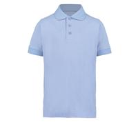 Kustom Kit Klassic Polycotton Pique Polo Shirt in Light Blue | Size: 9-10 Years Kustom Kit Light Blue 9-10 Years