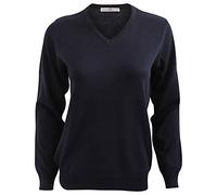 Kustom Kit Ladies Arundel Long Sleeve V-Neck Sweater (8 UK) (Navy Blue)