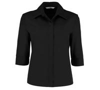 Kustom Kit Ladies Continental 3/4 Length Sleeve Blouse - Colour Black - Size 10