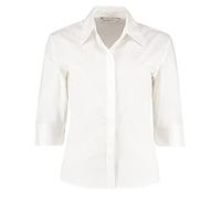 Kustom Kit Ladies Continental 3/4 Length Sleeve Blouse - Colour White - Size 16