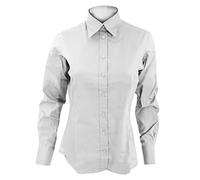 Kustom Kit Ladies Corporate Oxford Shirt (24) White - Long Sleeve