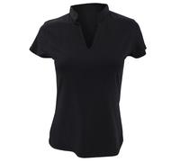Kustom Kit Ladies Corporate Short Sleeve V-Neck Mandarin Col BC638