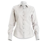 Kustom Kit Ladies' Fitted Poplin Shirt, White, Size 24, Long Sleeve, Business Wear