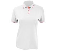 Kustom Kit Ladies St. Mellion Short Sleeve Polo Shirt (10) (White/Navy)