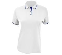 Kustom Kit Ladies Short Sleeve Polo Shirt St. Mellion White/Navy Size 10