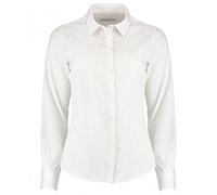 Kustom Kit Ladies Tailored Poplin Shirt - White, Size 12 - Long Sleeve, Easy Iron