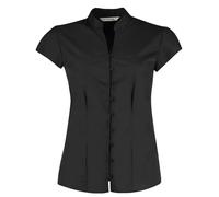 Kustom Kit Ladies Womens Cap Sleeve Polycotton Vee V-Neck Tailored Blouse
