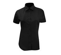 Kustom Kit Ladies Workforce Short Sleeve Shirt (14) (Black)