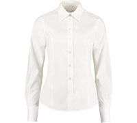 Kustom Kit Ladies Workwear Oxford Long Sleeve Shirt (10) (White)
