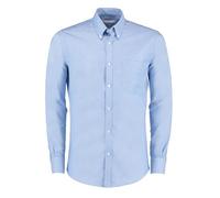 Kustom Kit Long Sleeve Slim Fit Workwear Oxford Shirt Light Blue 16
