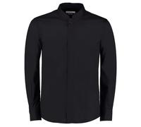 Kustom Kit Mandarin Collar Shirt Long Sleeve Tailored Fit Menâ€™s Business