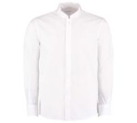 Kustom Kit Mandarin Collar Shirt Long Sleeve Tailored Fit Menâ€™s Business