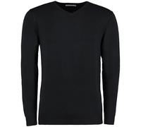 Kustom Kit Mens Arundel Long Sleeve V-Neck Sweater (L) (Black)