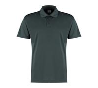 Kustom Kit Men's Cooltex Plus Micro Mesh Regular Polo Shirt in Dark Grey | Size: XL Kustom Kit Dark Grey XL