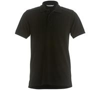 Kustom Kit Men's Klassic Polo Shirt, Black, Size L, 3 Button Placket, Reinforced Seams