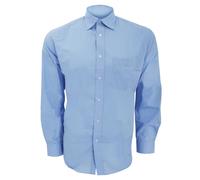 Kustom Kit Men's Long Sleeve Business Shirt in Light Blue | Size: 18.5 in Kustom Kit Light Blue 18.5 in