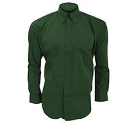 Kustom Kit Mens Long Sleeve Corporate Oxford Shirt (16inch) (Bottle Green)
