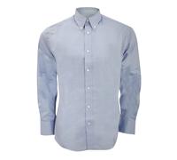 Kustom Kit Men's Long Sleeve Tailored Fit Premium Oxford Shirt in Light Blue | Size: 16.5 in Kustom Kit Light Blue 16.5 in