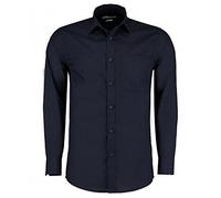 Kustom Kit Mens Long Sleeve Tailored Poplin Shirt (16.5) (Dark Navy)