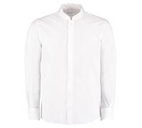 Kustom Kit Men's Mandarin Collar Shirt Business, White, 14.5 (Size:Small)