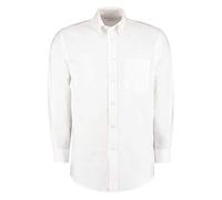 Kustom Kit Men's Men's Workwear Oxford Shirt (Long Sleeve) Regular Fit Plain Round Collar Long Sleeve Business Shirt, White (White Kk-Wte-), 19