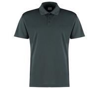 Kustom Kit Men's Micro Mesh Short-Sleeved Polo Shirt in Dark Grey | Size: XS Kustom Kit Dark Grey XS