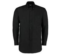 Kustom Kit Men's Oxford Classic Long-Sleeved Shirt in Black | Size: 22 inches Kustom Kit Black 22 inches