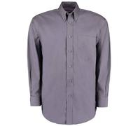 Kustom Kit Men's Oxford Classic Long-Sleeved Shirt in Charcoal | Size: 22 inches Kustom Kit Charcoal 22 inches