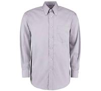 Kustom Kit Men's Oxford Classic Long-Sleeved Shirt in Silver | Size: 20 inches Kustom Kit Silver 20 inches