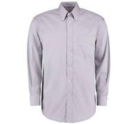 Kustom Kit Men's Oxford Classic Long-Sleeved Shirt in Silver | Size: 21 inches Kustom Kit Silver 21 inches