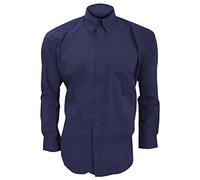 Kustom Kit Men's Oxford Shirt - Button Down, Pocket, Midnight Navy, 20inch