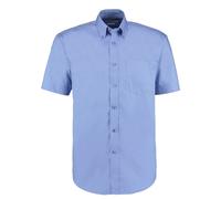 Kustom Kit Men's Oxford Short-Sleeved Formal Shirt in Mid Blue | Size: 16.5 in Kustom Kit Mid Blue 16.5 in