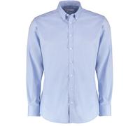 Kustom Kit Men's Oxford Stretch Slim Long-Sleeved Shirt in Light Blue | Size: 14 inches Kustom Kit Light Blue 14 inches
