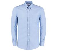 Kustom Kit Men's Oxford Long-Sleeve Work Business Shirt, Navy Blue, Size 16.5 (16H)