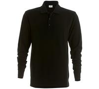 Kustom Kit Mens Pique Long Sleeve Polo Shirt (2XL) (Black)
