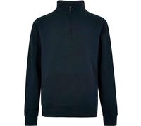 Kustom Kit Men's Pique Quarter Zip Relaxed Fit Sweatshirt in Navy | Size: XL Kustom Kit Navy XL