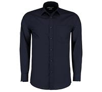 Kustom Kit Men's Poplin Shirt (Long Sleeve) Business, Blue (Dark Navy Kk-dkn-), 42 (Size: 16.5)