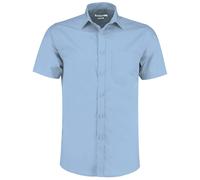 Kustom Kit Men's Poplin Short-Sleeved Shirt in Light Blue | Size: 16.5 in Kustom Kit Light Blue 16.5 in