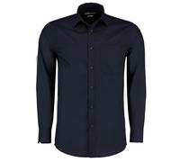 Kustom Kit Men's Poplin Tailored Long-Sleeved Formal Shirt in Dark Navy | Size: 16 inches Kustom Kit Dark Navy 16 inches