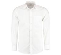 Kustom Kit Men's Poplin Tailored Long-Sleeved Formal Shirt in White | Size: 22 inches Kustom Kit White 22 inches