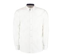 Kustom Kit Mens Premium Contrast Oxford Long-Sleeved Shirt PC6314