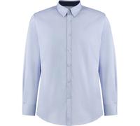 Kustom Kit Men's Premium Contrast Oxford Tailored Shirt in Light Blue | Size: Large Kustom Kit Light Blue L
