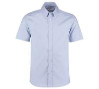 Kustom Kit Men's Premium Oxford Tailored Short-Sleeved Shirt in Light Blue | Size: 18.5 in Kustom Kit Light Blue 18.5 in